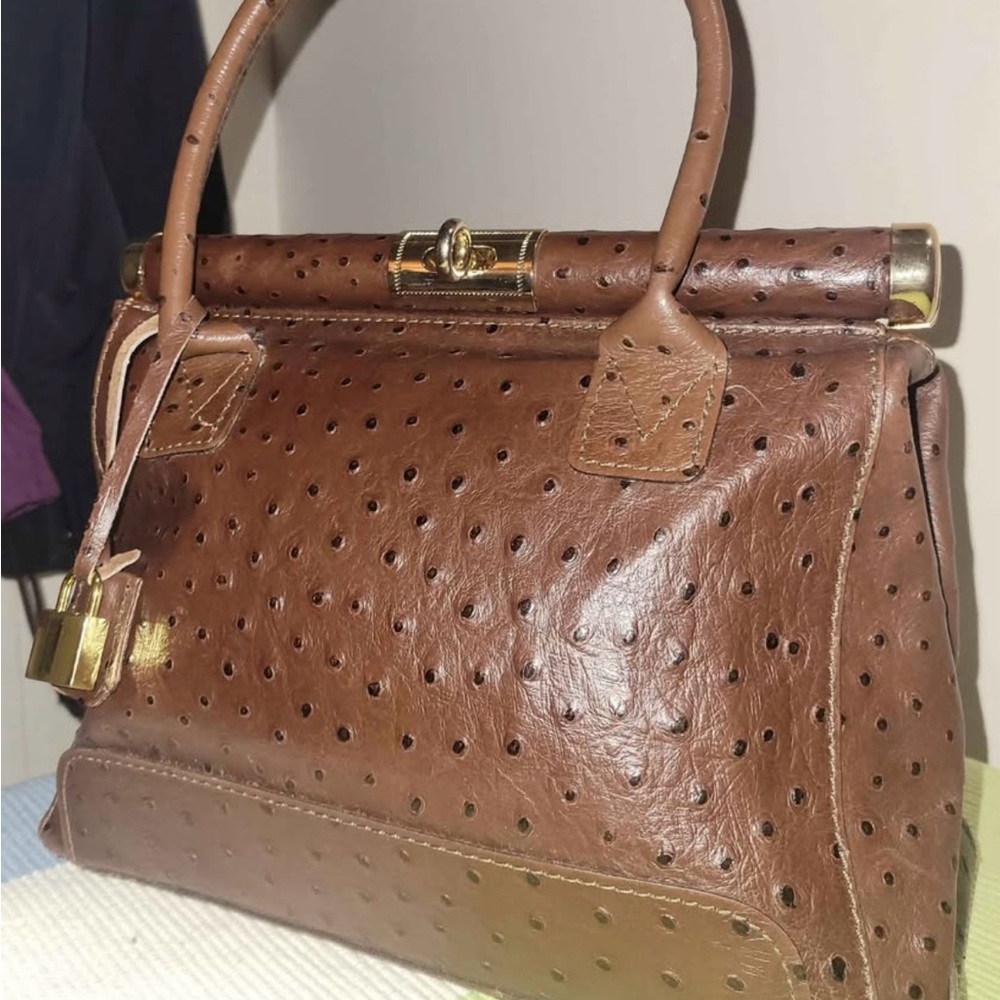 Italian Brown Leather Handbag